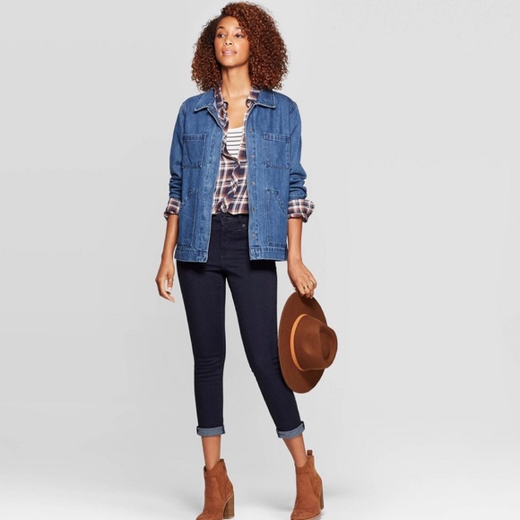 THIS! “DENIM CHORE JACKET”—UNIVERSAL THREADS—M—NWT - Picture 2 of 7